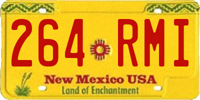 NM license plate 264RMI