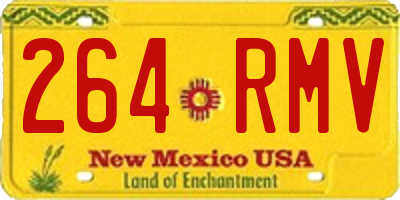 NM license plate 264RMV