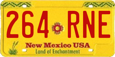 NM license plate 264RNE
