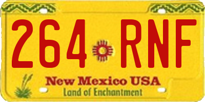 NM license plate 264RNF