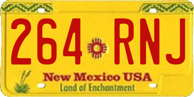 NM license plate 264RNJ