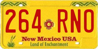 NM license plate 264RNO