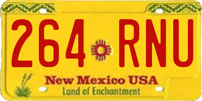 NM license plate 264RNU