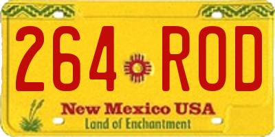 NM license plate 264ROD