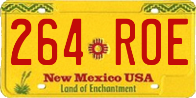 NM license plate 264ROE