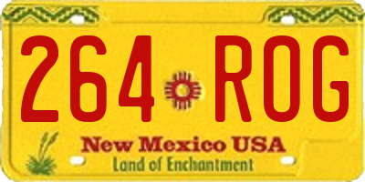NM license plate 264ROG