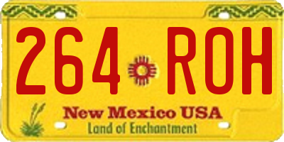 NM license plate 264ROH