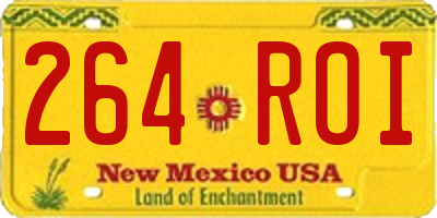 NM license plate 264ROI