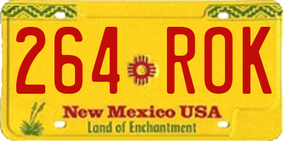 NM license plate 264ROK