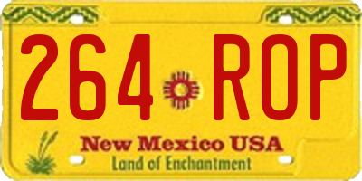 NM license plate 264ROP