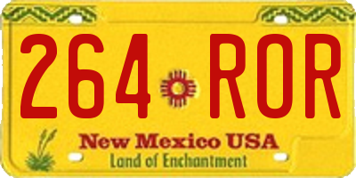 NM license plate 264ROR