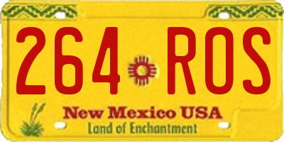 NM license plate 264ROS