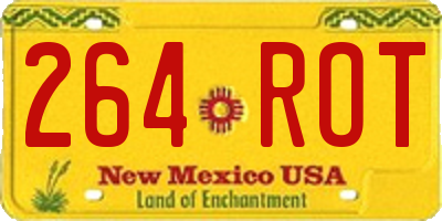 NM license plate 264ROT