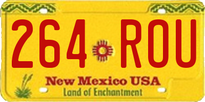 NM license plate 264ROU