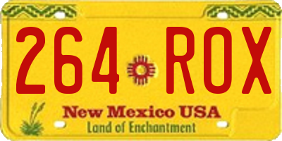 NM license plate 264ROX