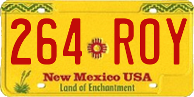 NM license plate 264ROY