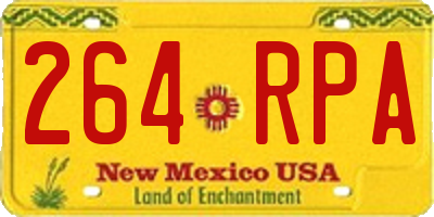 NM license plate 264RPA