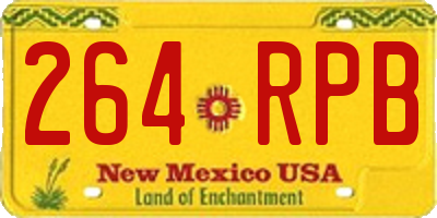 NM license plate 264RPB