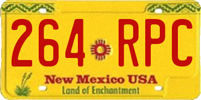 NM license plate 264RPC