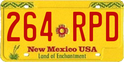 NM license plate 264RPD
