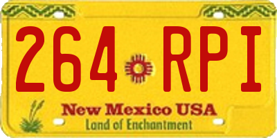 NM license plate 264RPI