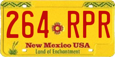 NM license plate 264RPR