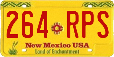 NM license plate 264RPS