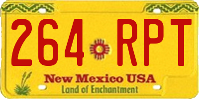 NM license plate 264RPT