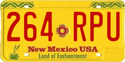 NM license plate 264RPU