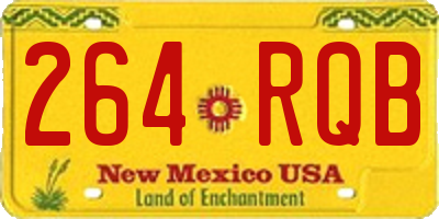 NM license plate 264RQB