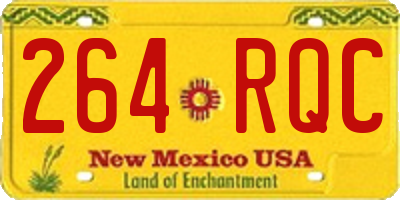 NM license plate 264RQC