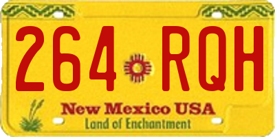 NM license plate 264RQH
