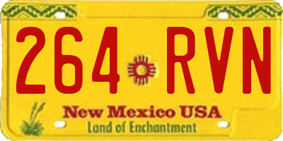 NM license plate 264RVN