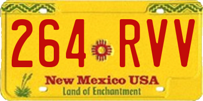 NM license plate 264RVV