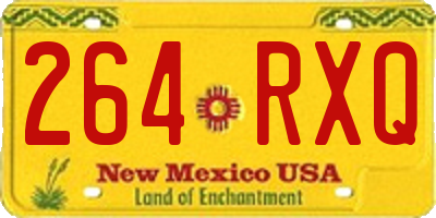 NM license plate 264RXQ