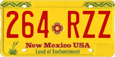 NM license plate 264RZZ