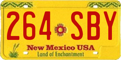 NM license plate 264SBY