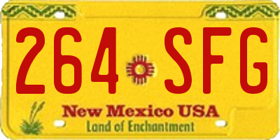 NM license plate 264SFG