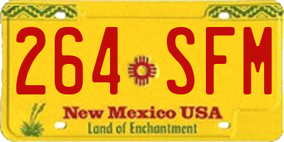 NM license plate 264SFM