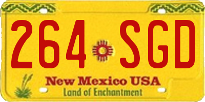 NM license plate 264SGD