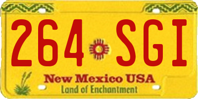 NM license plate 264SGI