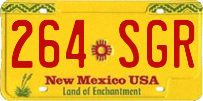 NM license plate 264SGR