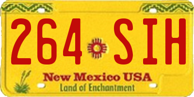 NM license plate 264SIH