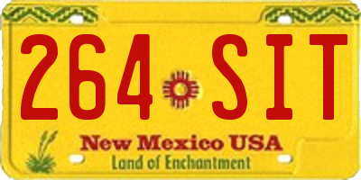 NM license plate 264SIT