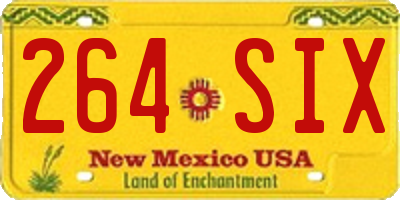 NM license plate 264SIX