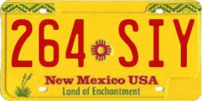 NM license plate 264SIY