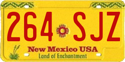 NM license plate 264SJZ