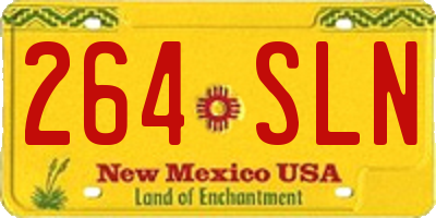 NM license plate 264SLN