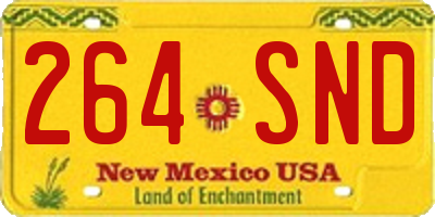 NM license plate 264SND