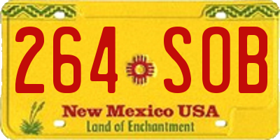 NM license plate 264SOB